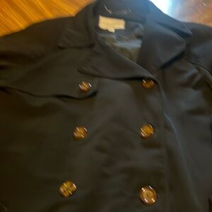 Black women double breasted London Fog trench coat size 12.